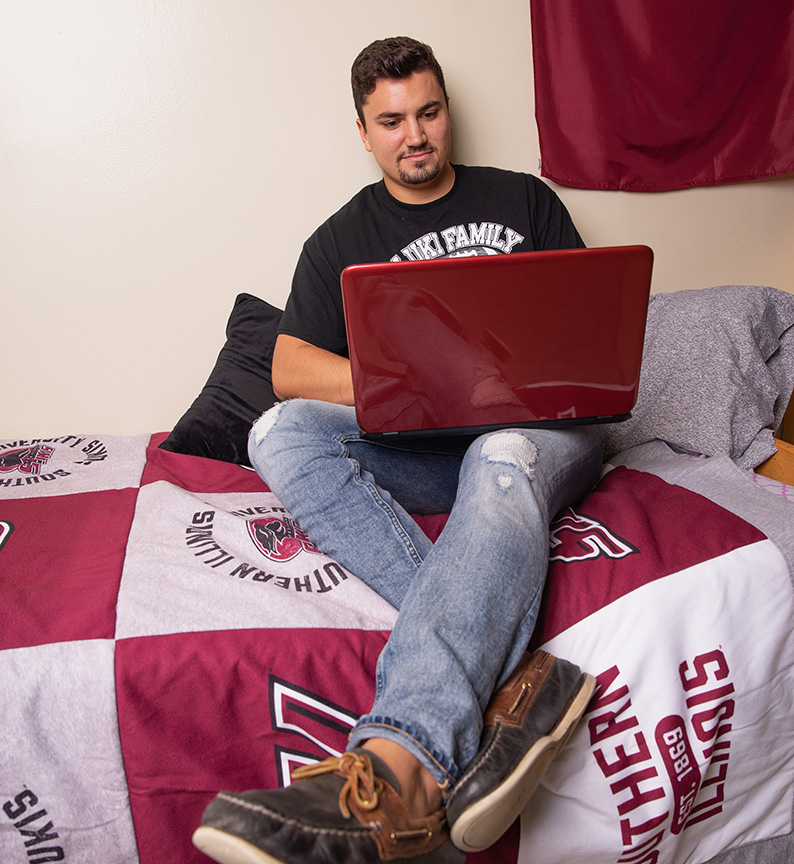 SIU Student Studying